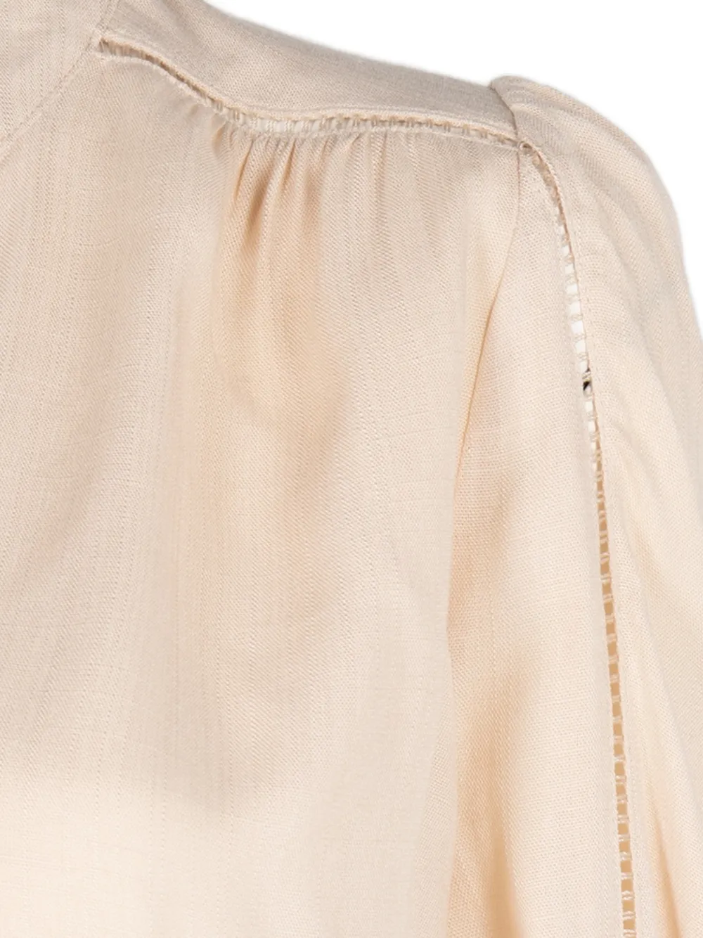 L'Agence Kiera blouse met ladder-afwerking Beige