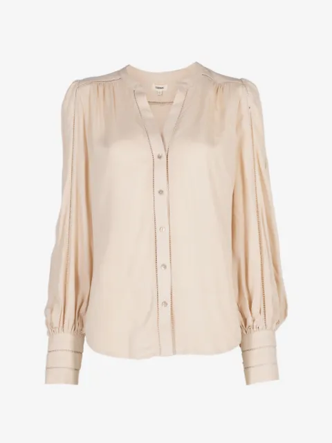 L'Agence Kiera ladder-trim blouse