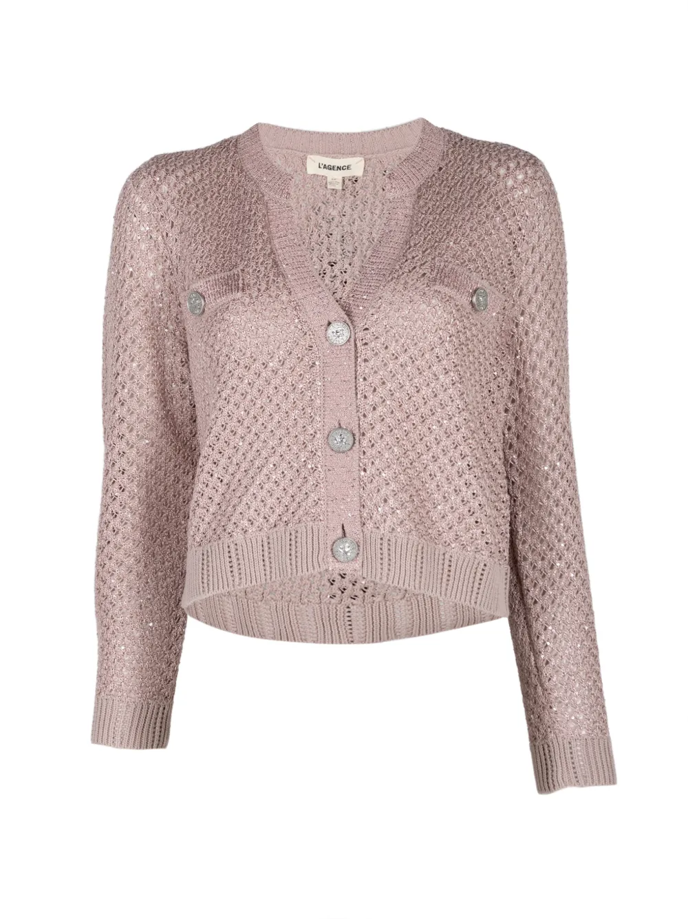 L'Agence Blanca sequin-embellished cardigan - Rosa