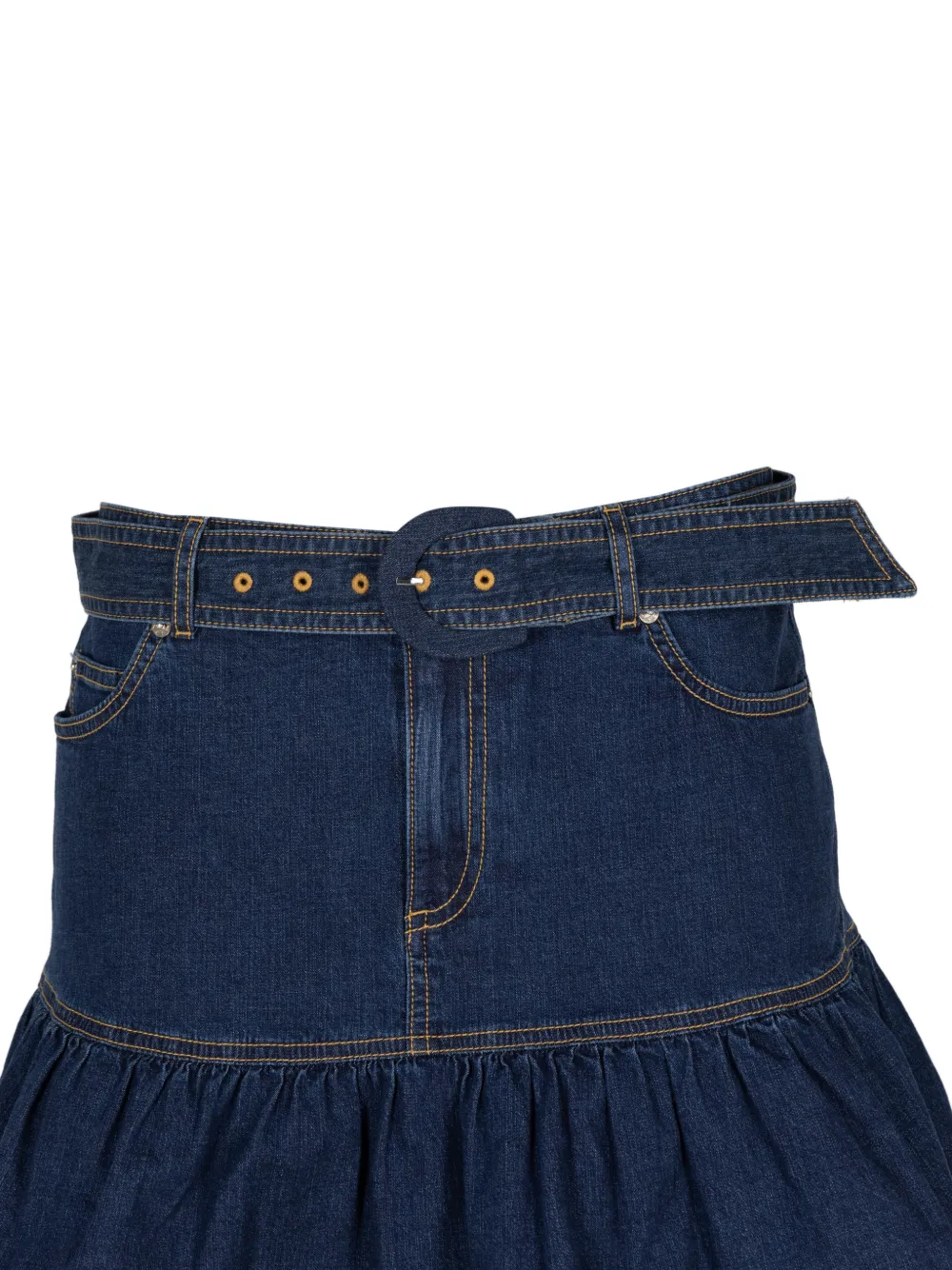 Cinq A Sept Martina mini-rok met franje afwerking Blauw