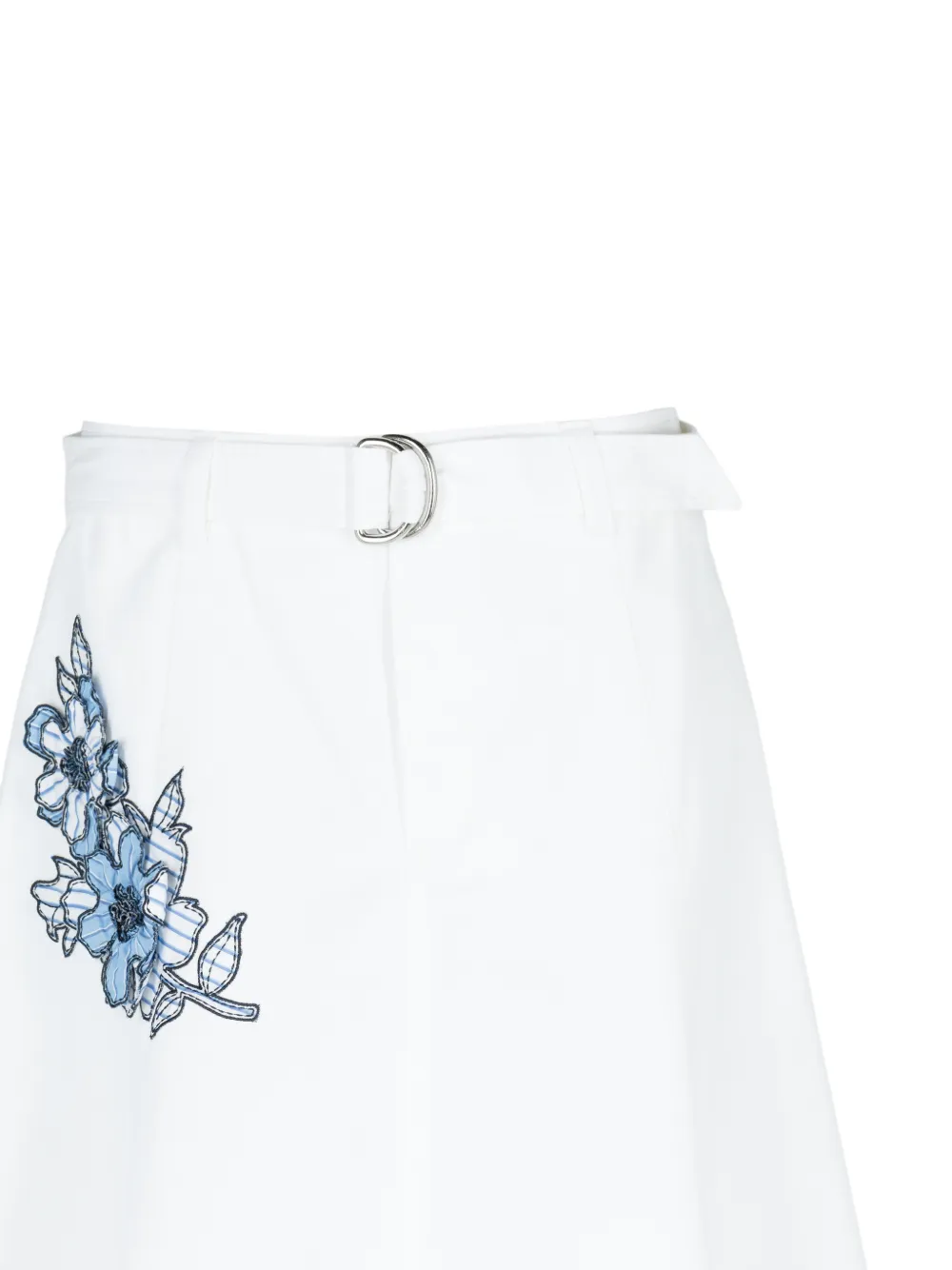Cinq A Sept Samara midi-rok met geborduurde bloemen Wit