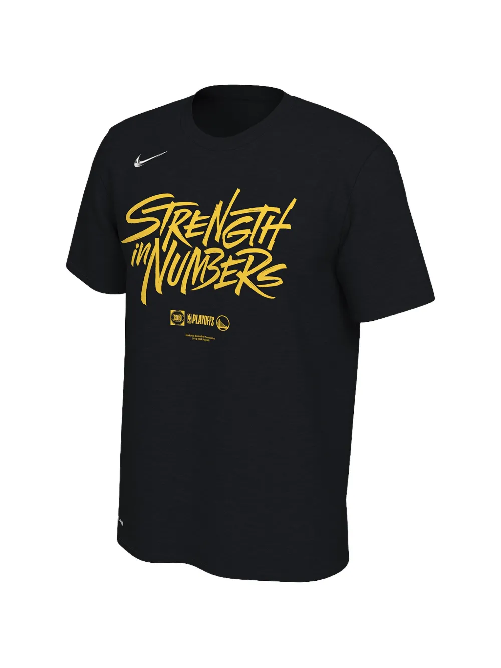 Nike Kids NBA GS Warriors 2019 Playoffs Bound Team Mantra Dri-Fit T-Shirt - Nero