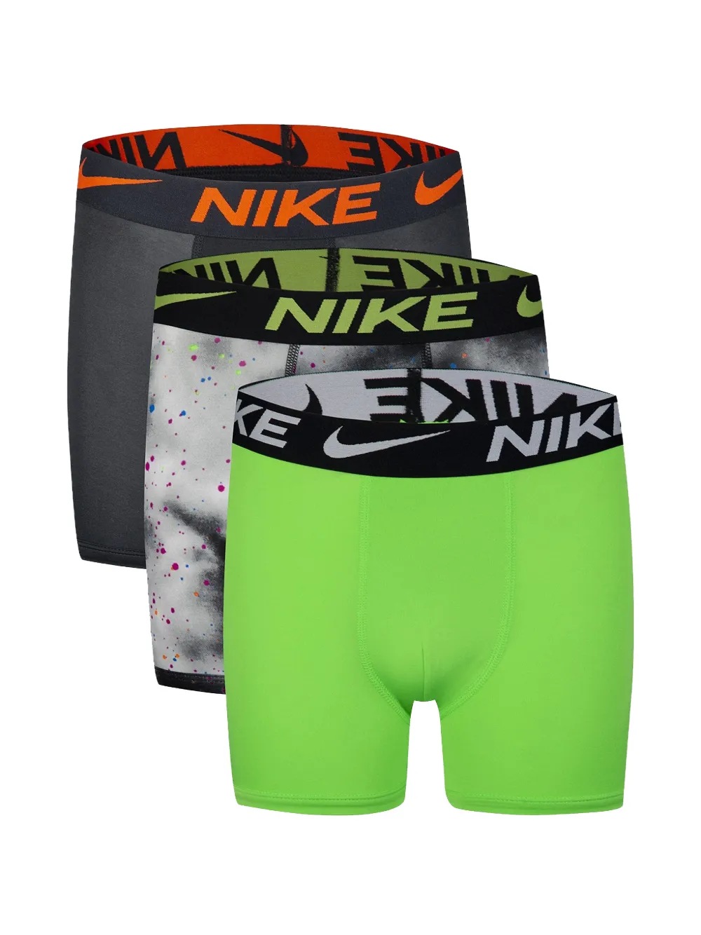 Nike Kids Essentials logo-waistband boxer briefs - Green