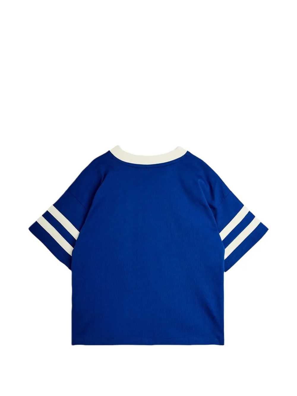 Mini Rodini T-shirt met gestreepte mouwen en applicatie Blauw