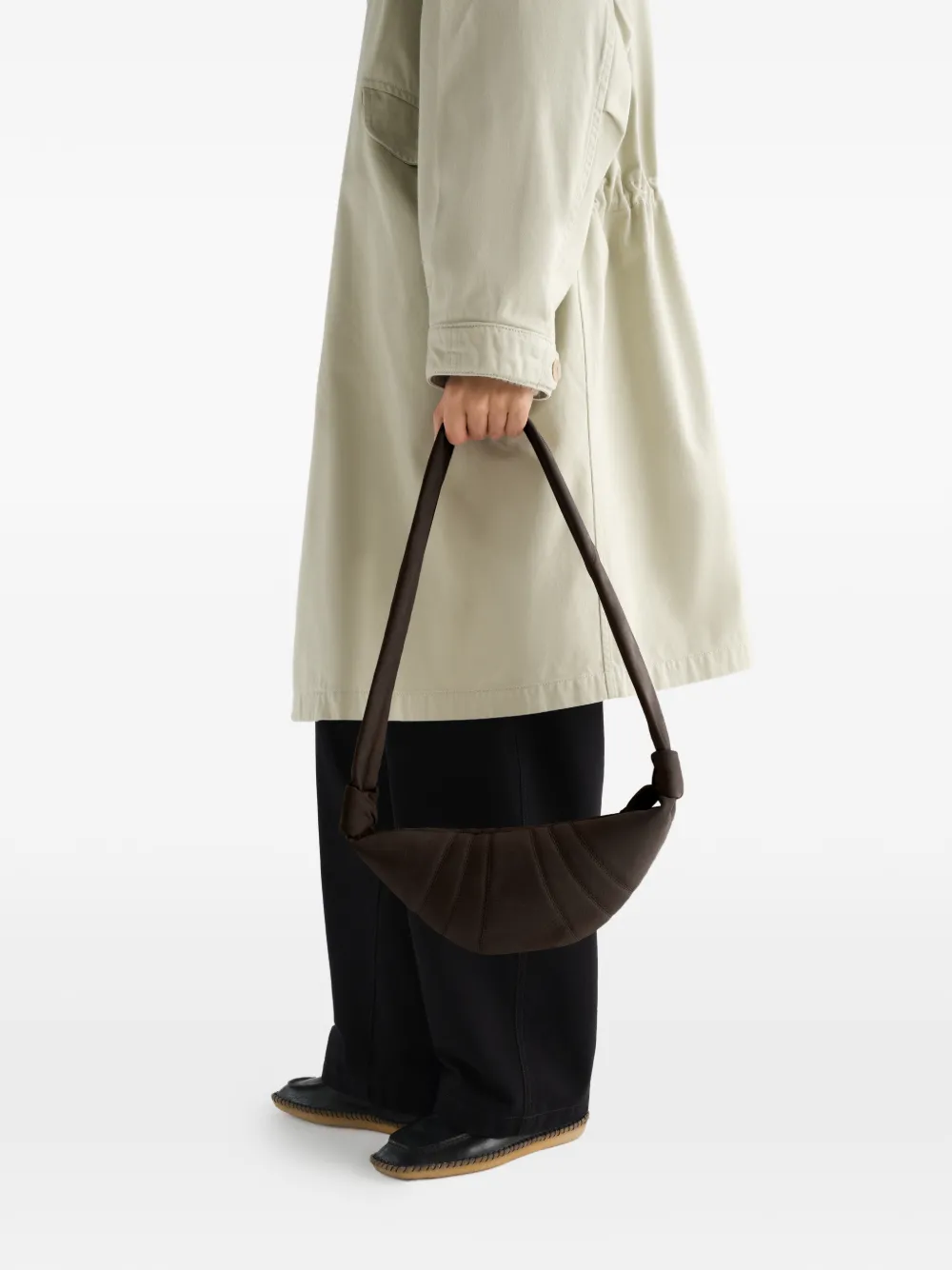 LEMAIRE Croissant schoudertas Bruin