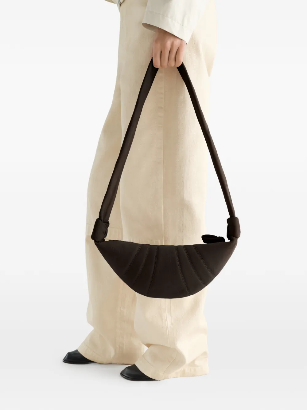 LEMAIRE Croissant schoudertas Bruin