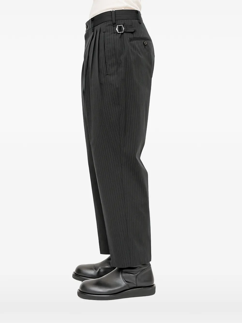 Comme des Garçons Homme Broek met krijtstreep Zwart