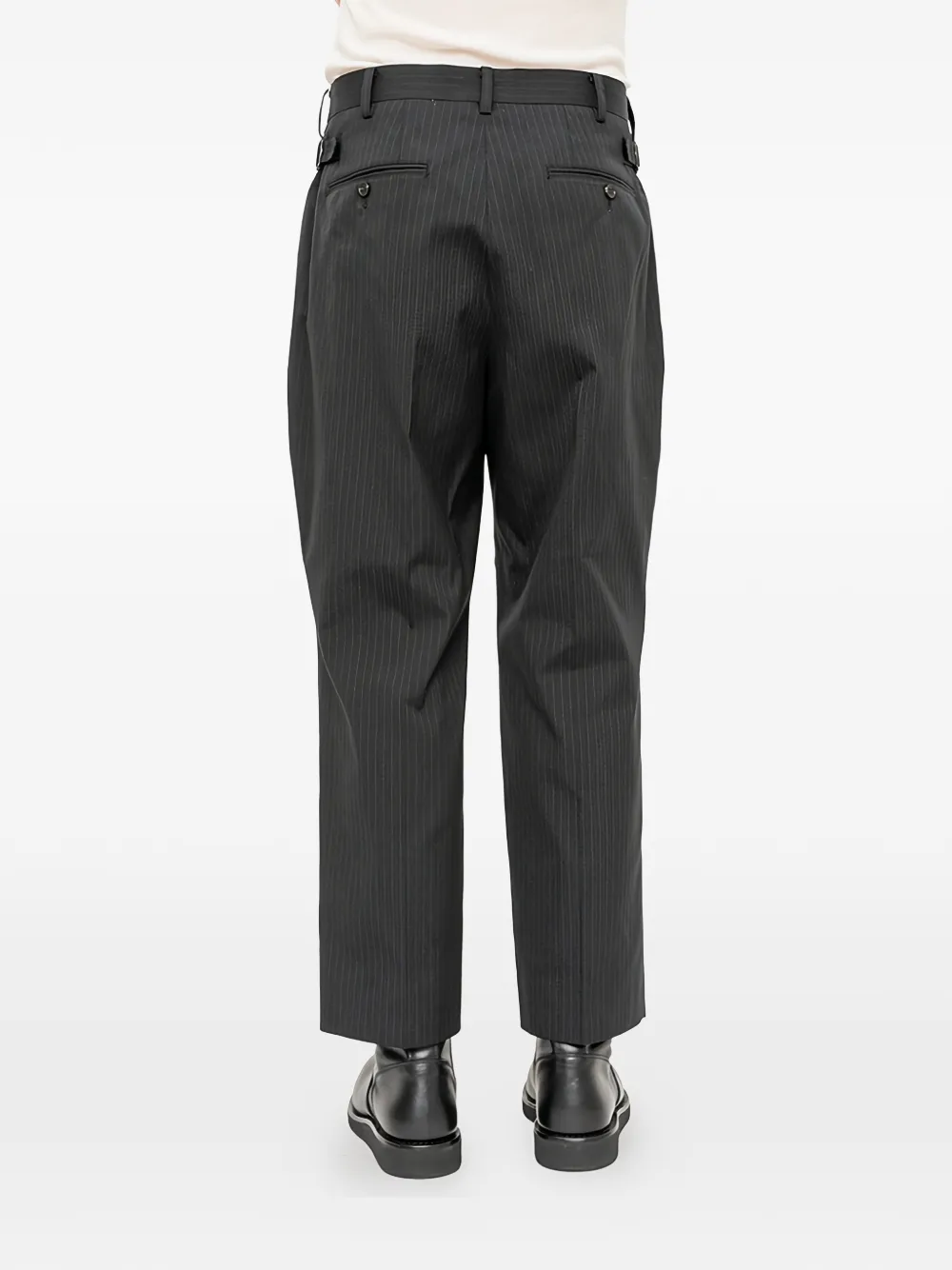 Comme des Garçons Homme Broek met krijtstreep Zwart