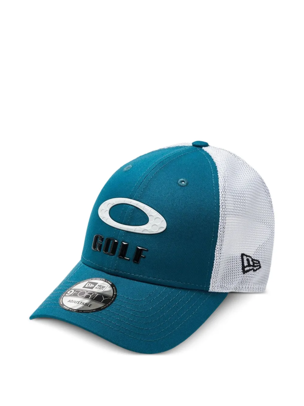 Oakley x New Era 9FORTY heather logo-patch cap - Blau