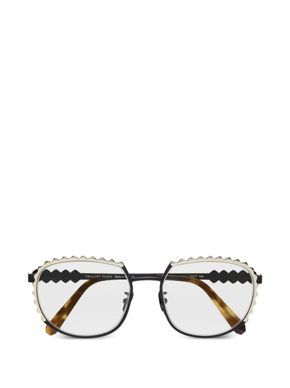 Philipp Plein studded geometric-frame glasses - Nero