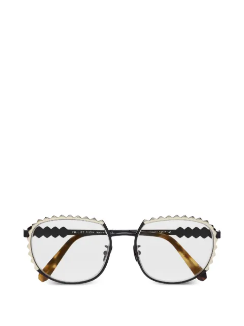 Philipp Plein studded geometric-frame glasses