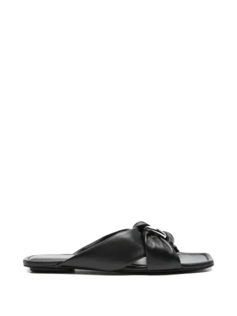 Stuart Weitzman ring-detail knotted slides