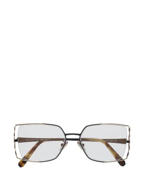 Philipp Plein embellished geometric-frame glasses