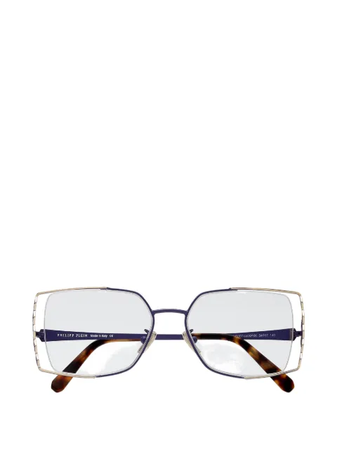 Philipp Plein embellished geometric-frame glasses