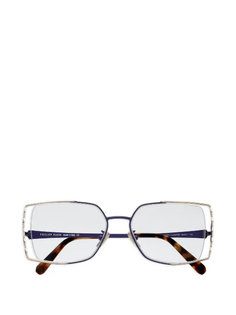Philipp Plein embellished geometric-frame glasses