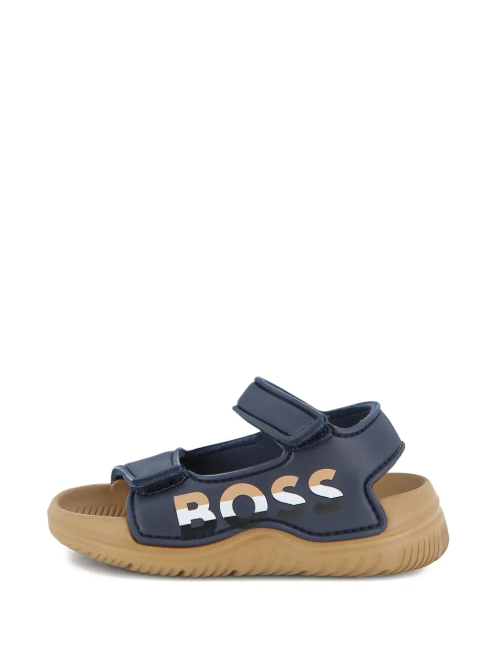 BOSS Kidswear logo-print sandals Blauw