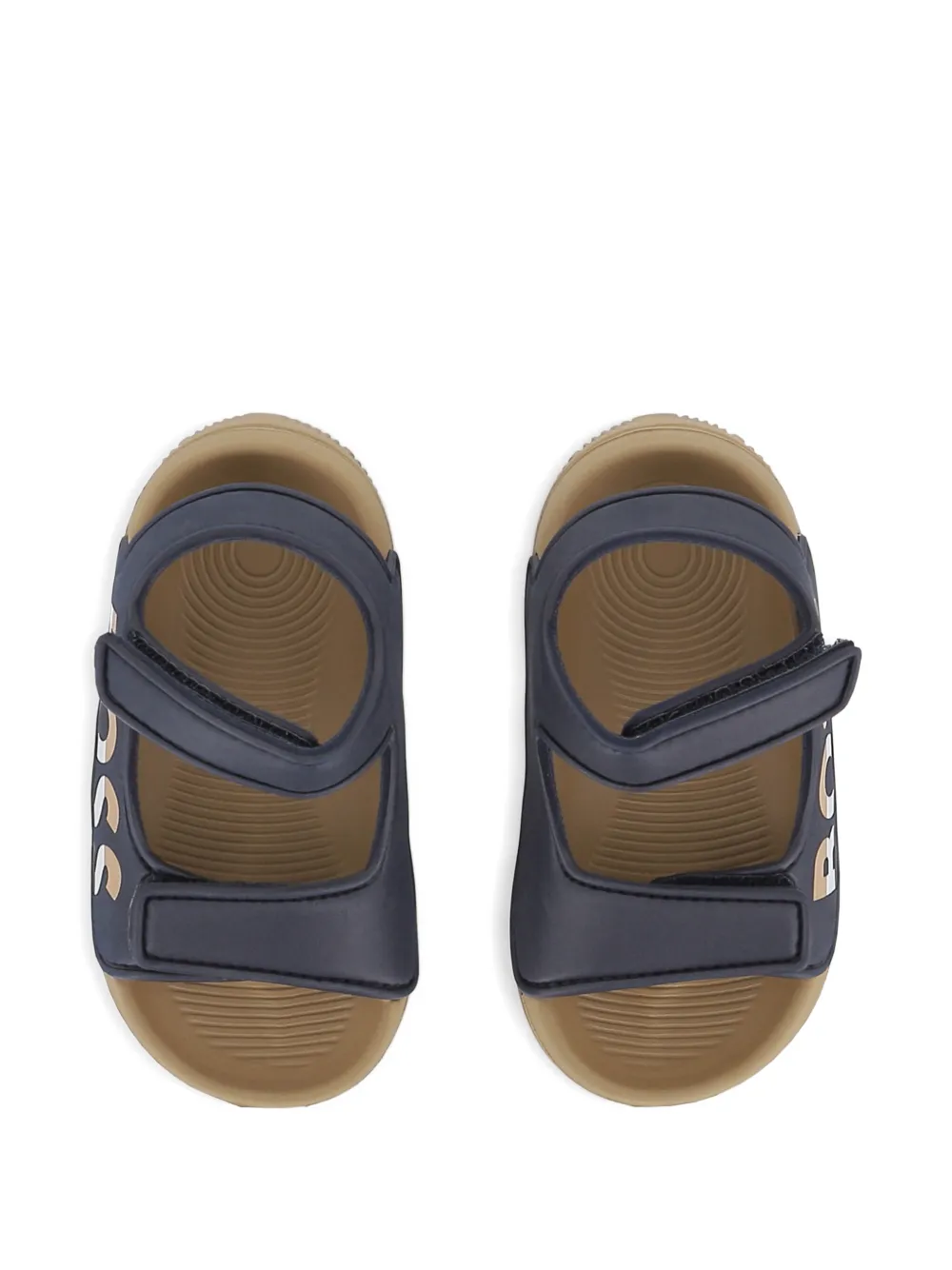 BOSS Kidswear logo-print sandals Blauw