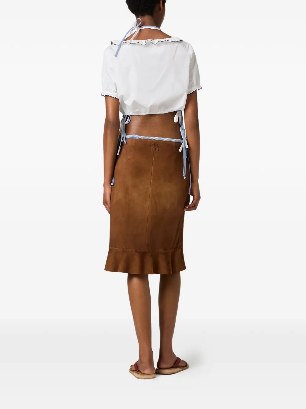 Miu Cropped top Wit