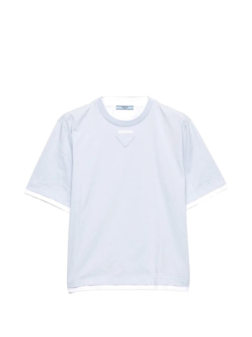 Prada T-shirt in jersey di cotone - Blu