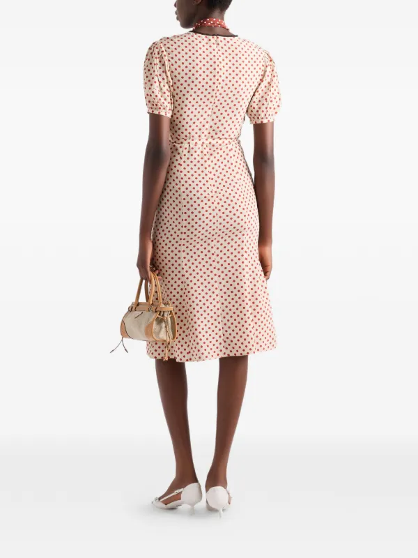 prada cocktail dress polka-dot Marocain | Neutrals Red dress Navy Blue Long Sleeve Coventry with this tulle dress Taglia:44