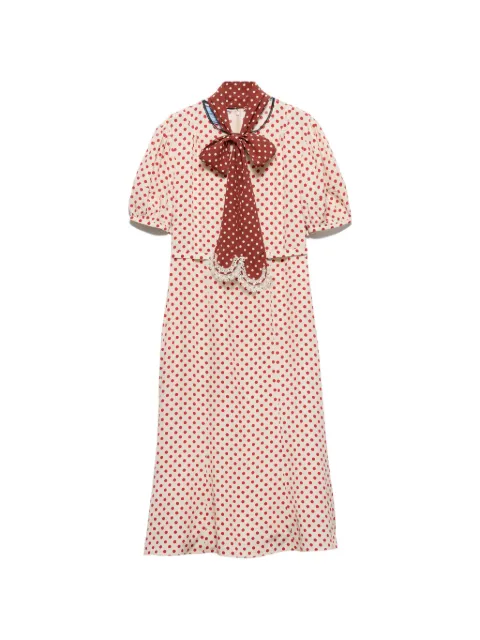 Prada polka-dot marocain dress