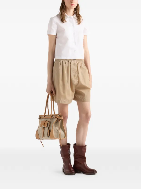 Prada ショートスリーブ リネンシャツ | ホワイト | FARFETCH JP