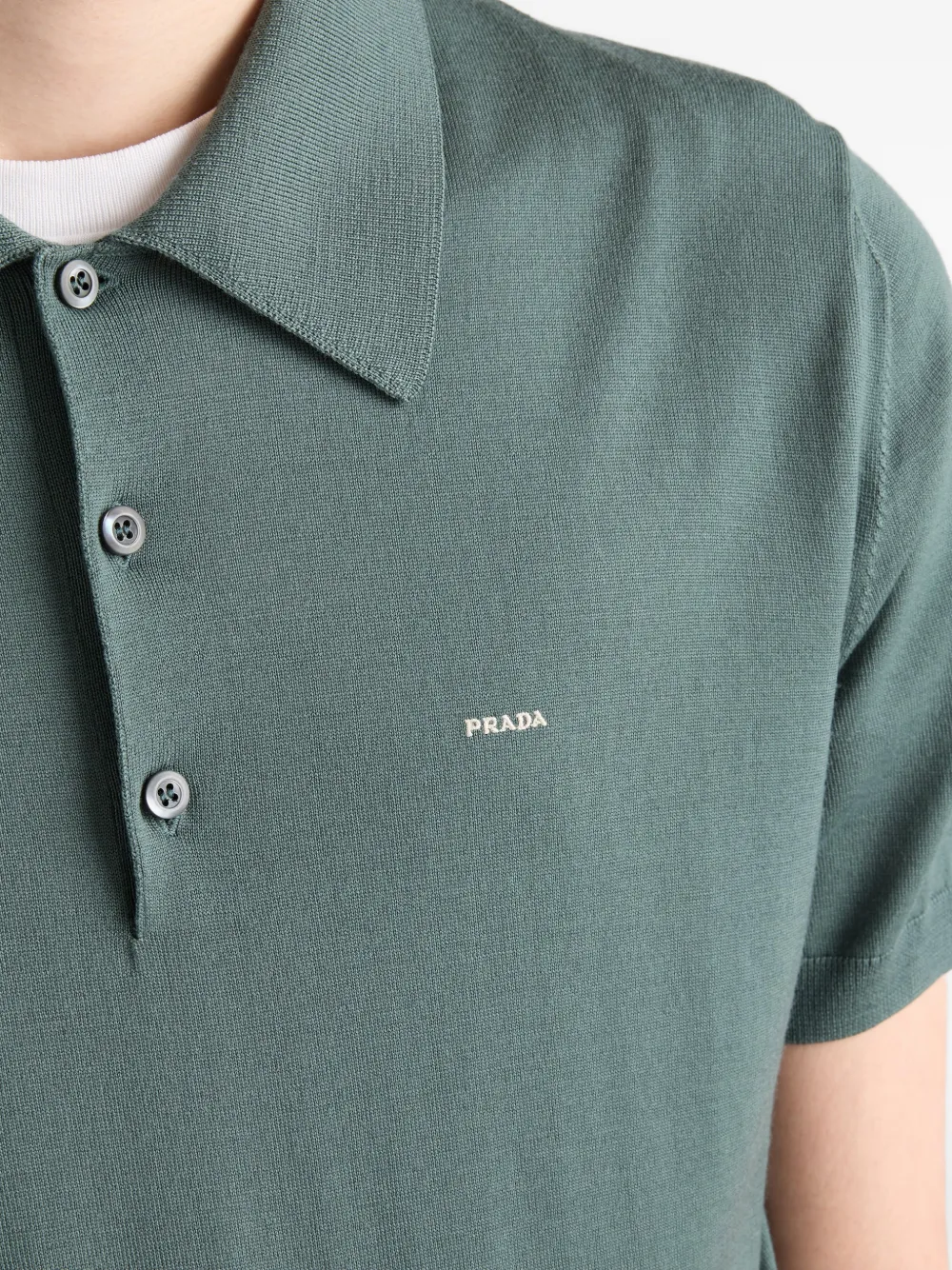 Prada Wollen poloshirt Groen