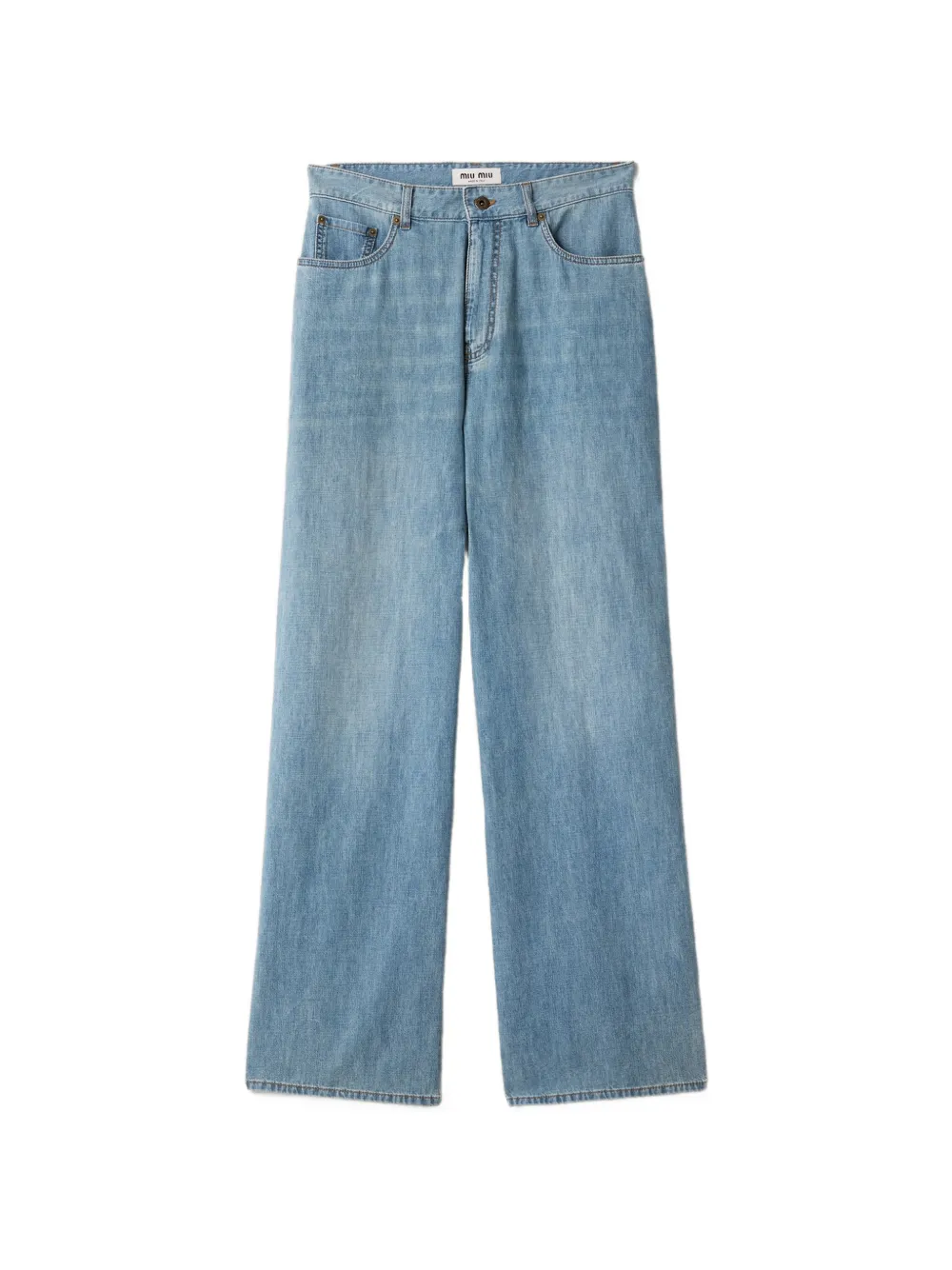 Miu Miu chambray pants - Blu