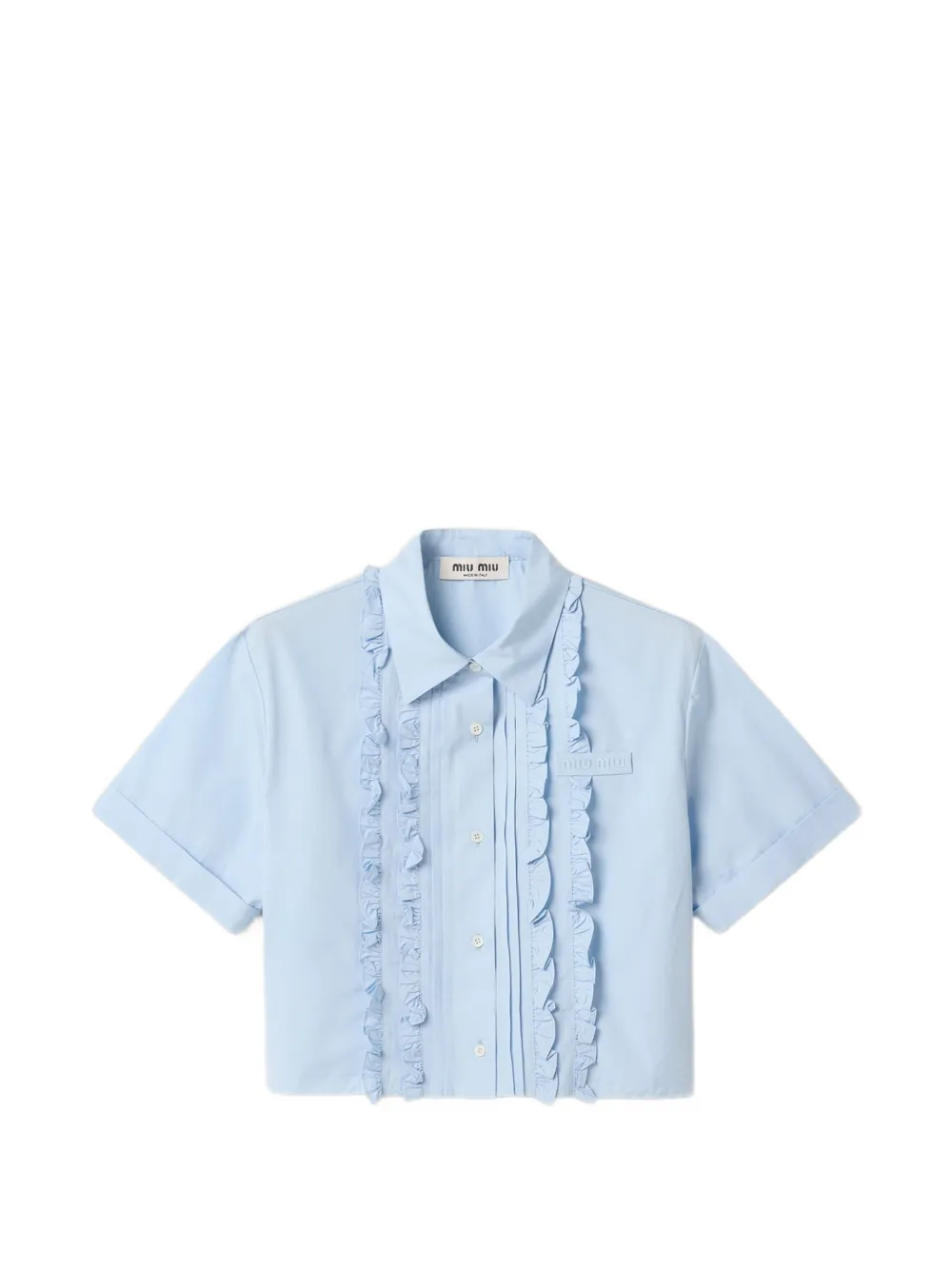 Miu Miu poplin shirt - Blu