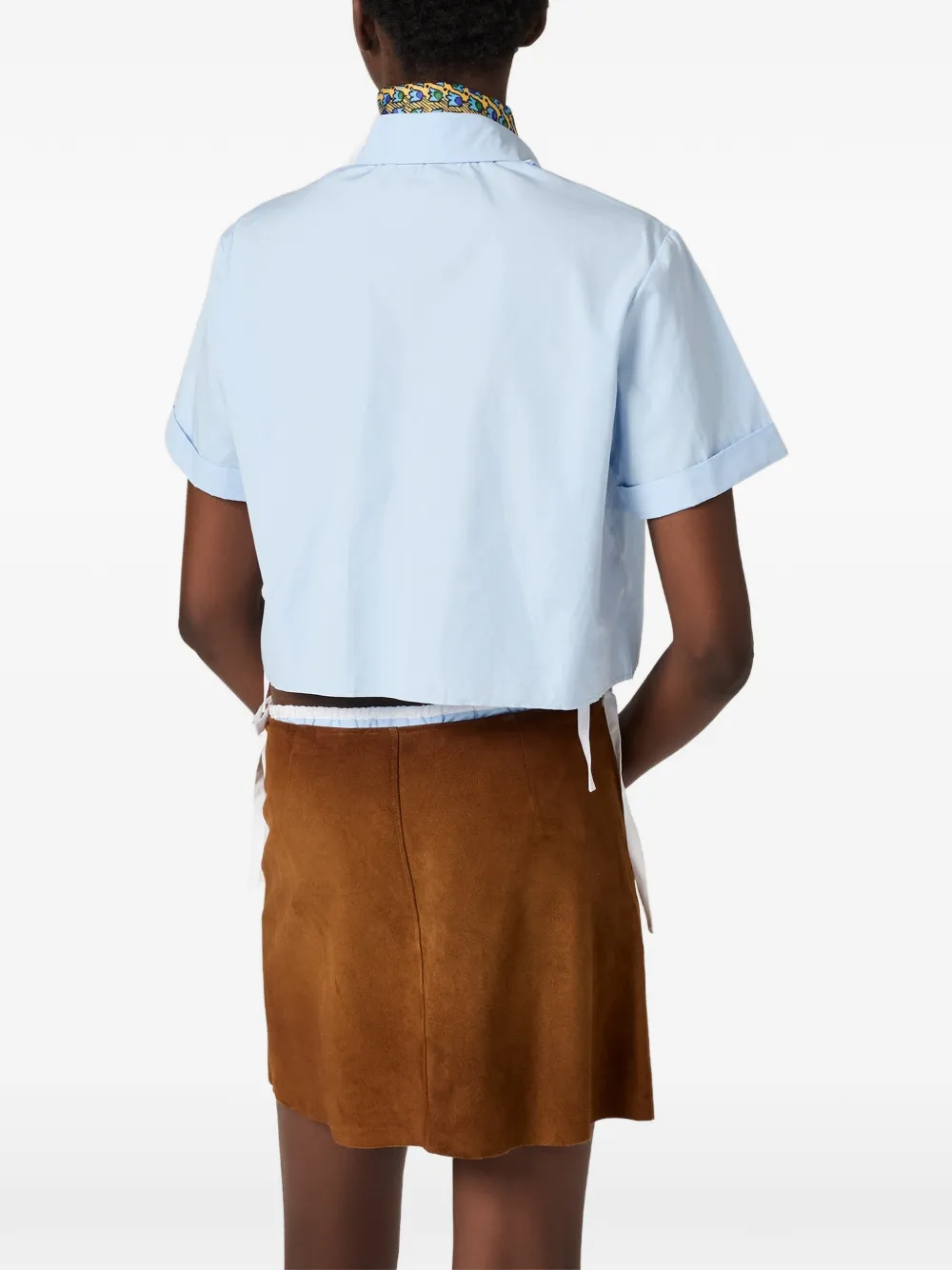Miu Popeline shirt Blauw