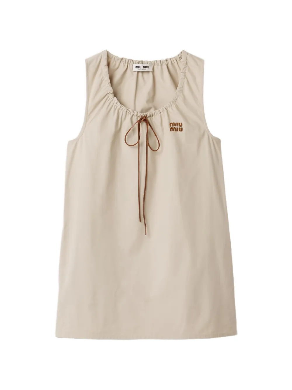 Miu Miu panama cotton dress - Nude