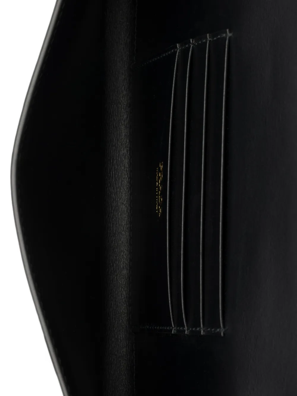 Prada Leren portemonnee met schouderband Zwart