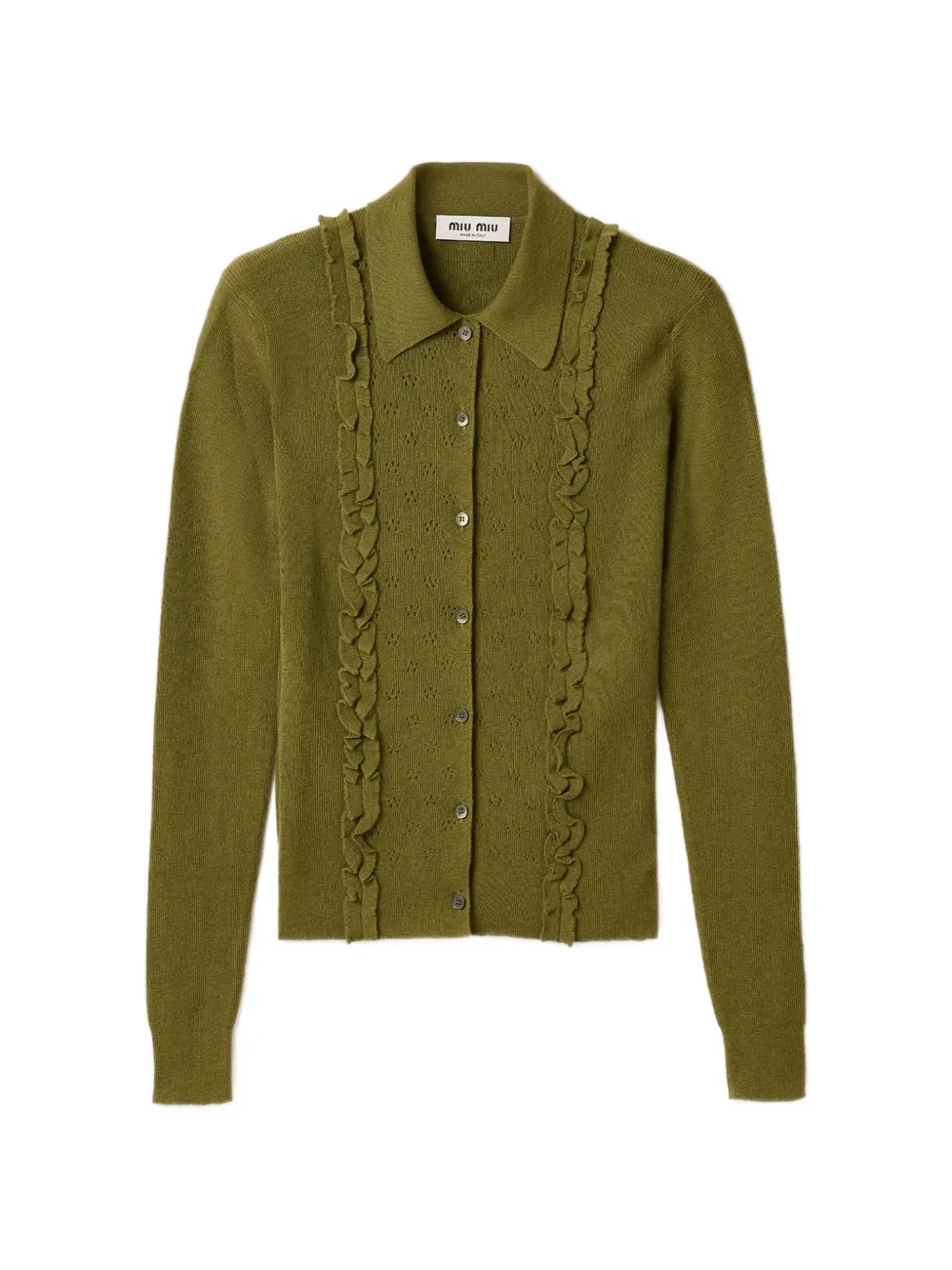 Miu Miu cashmere and silk cardigan - Verde