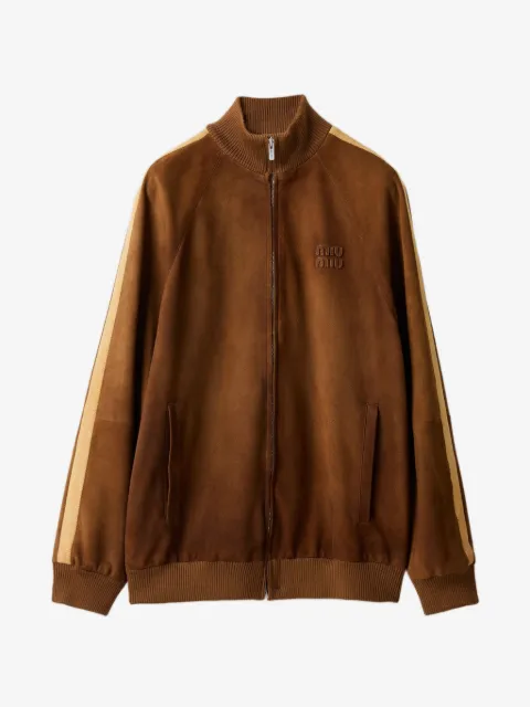 Miu Miu waxed suede jacket