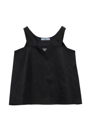 PRADA シルクノースリーブブラウスベスト 中古・古着通販】PRADA (プラダ) シルクノースリーブポロシャツ