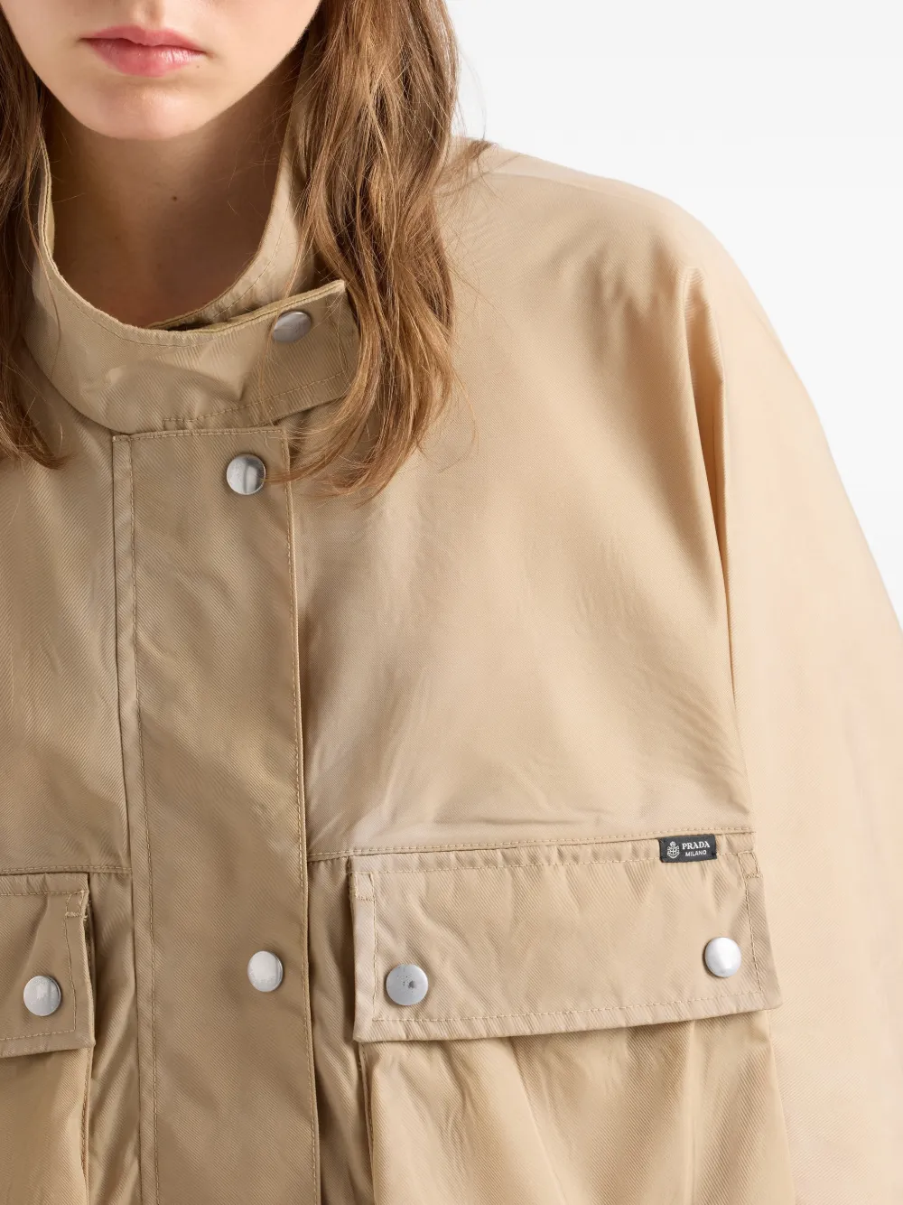 Prada Re-Nylon donsjack Beige