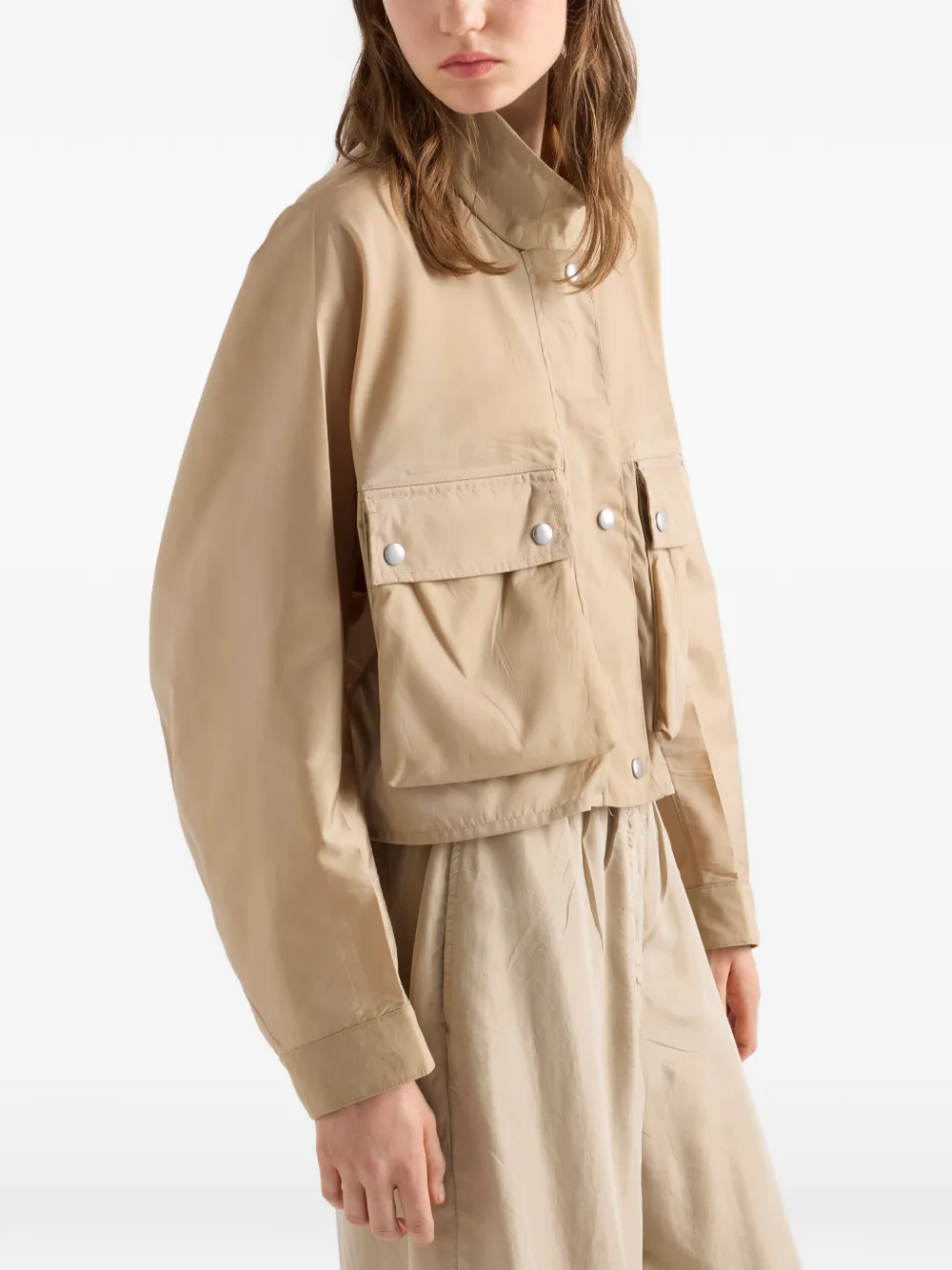 Prada Re-Nylon donsjack Beige