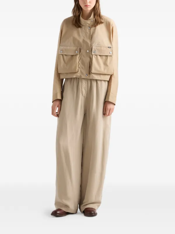 Prada Jaqueta Re-Nylon Com Lavagem | Neutro | FARFETCH BR