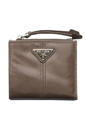 Prada Small Leather Wallet | Brown | FARFETCH