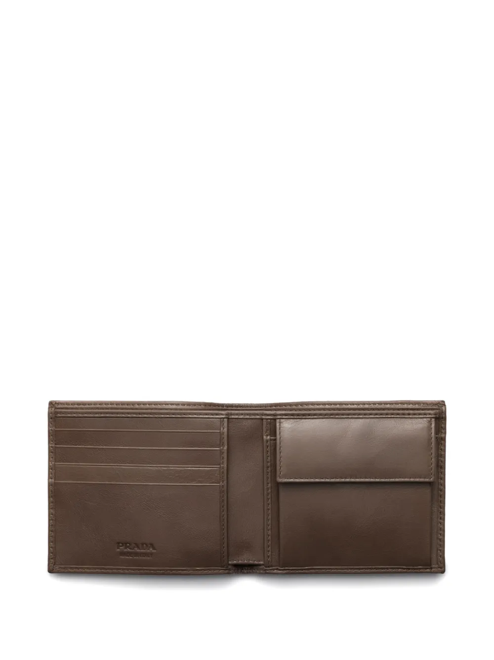 Prada Portemonnee met munten Bruin