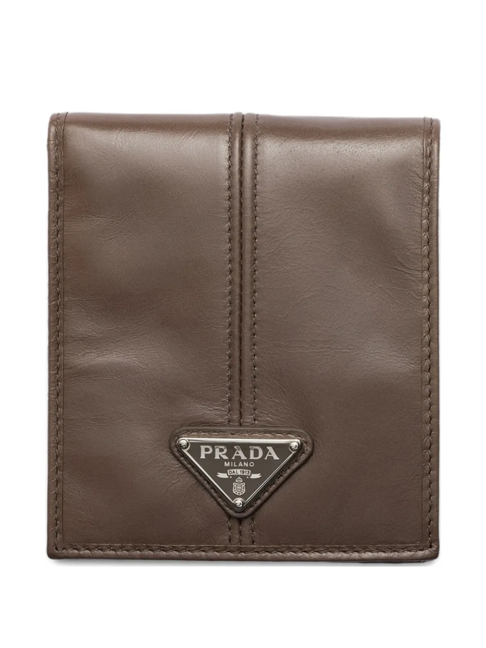 Prada leather wallet with coin purse - Marrone
