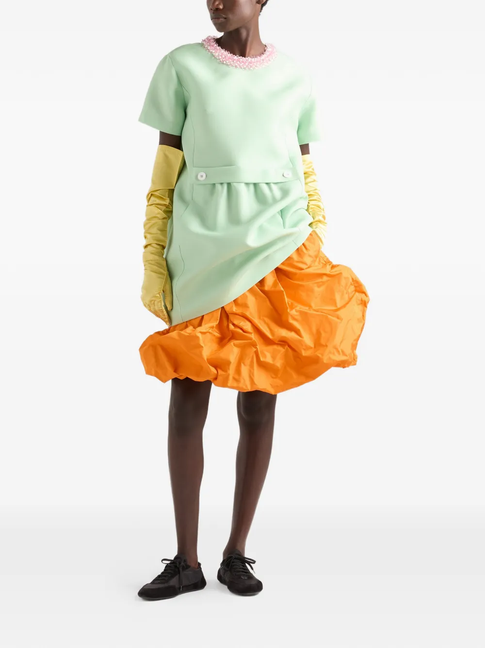 Prada Technische taffeta rok Oranje