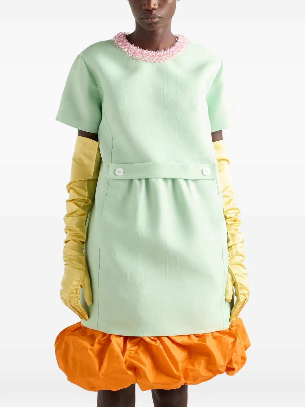 Prada Technische taffeta rok Oranje
