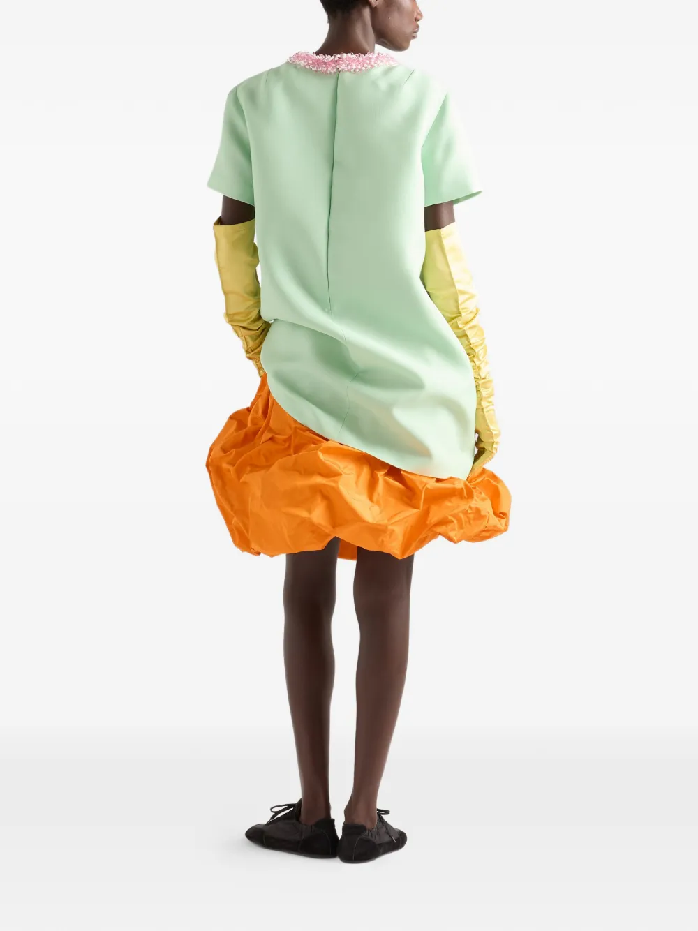 Prada Technische taffeta rok Oranje