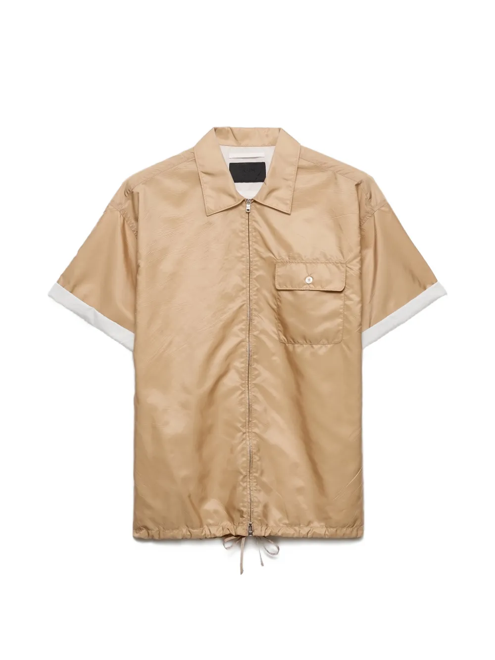 Prada Kurzärmeliges Re-Nylon Hemd - Braun