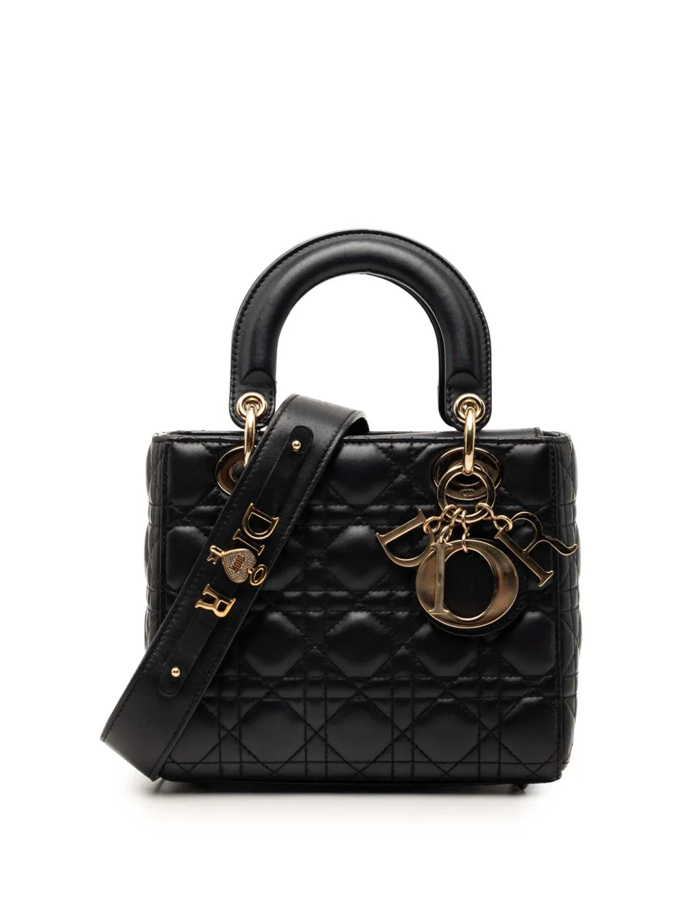 Christian Dior Pre-Owned 2020 Small Lambskin Cannage My ABCDior Lady Dior satchel - Schwarz