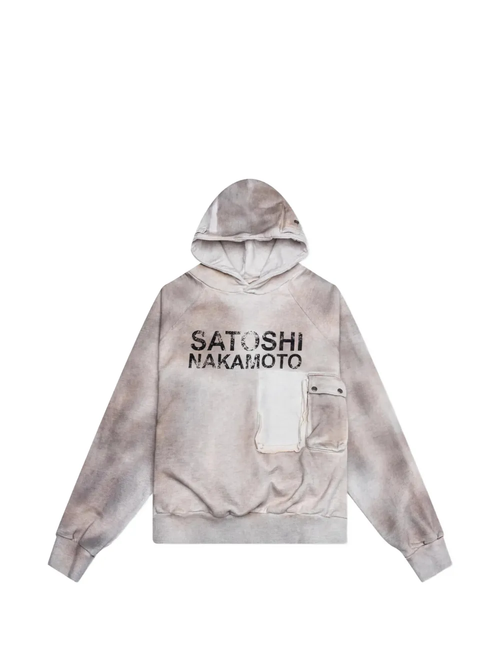 SATOSHI NAKAMOTO cargo hoodie - Toni neutri