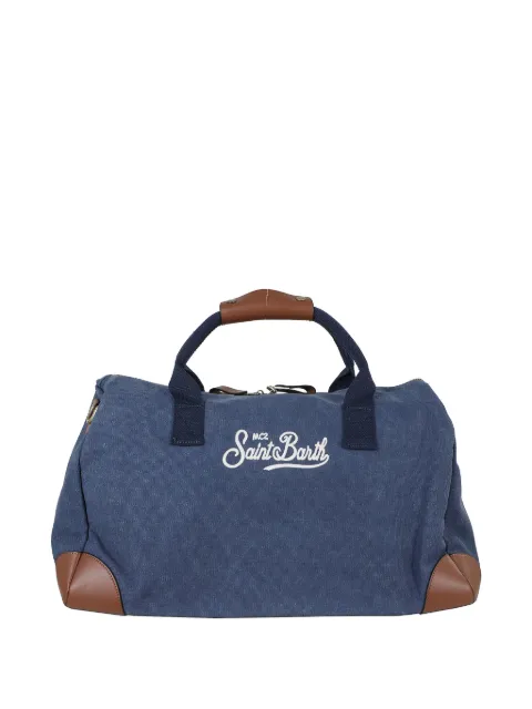 MC2 Saint Barth logo-embroidered leather-trim holdall