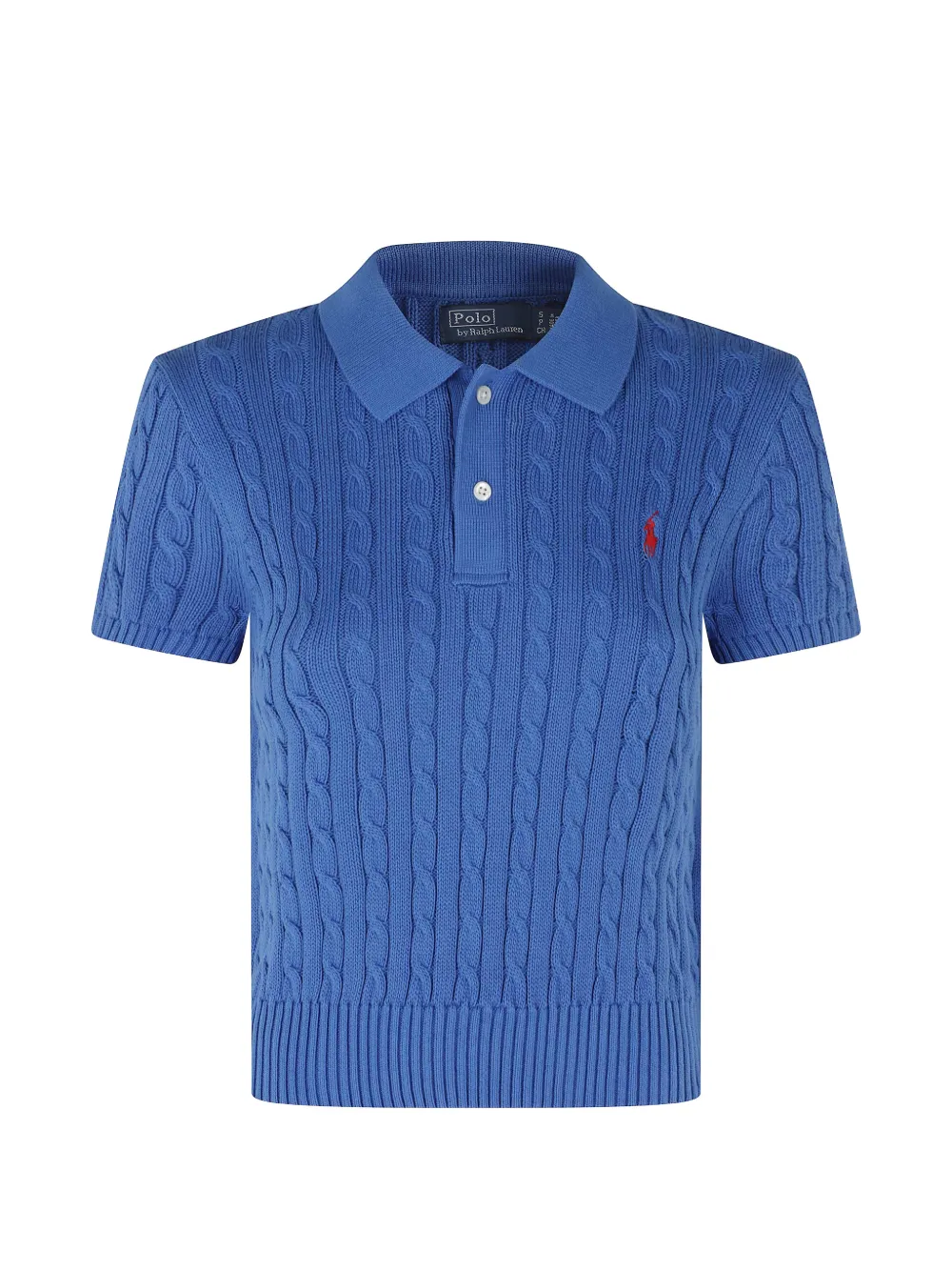 Polo Ralph Lauren cable-knit polo shirt - Blu