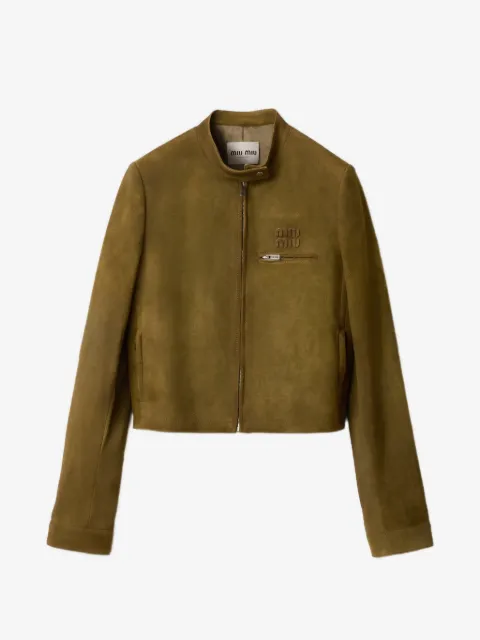 Miu Miu waxed suede jacket